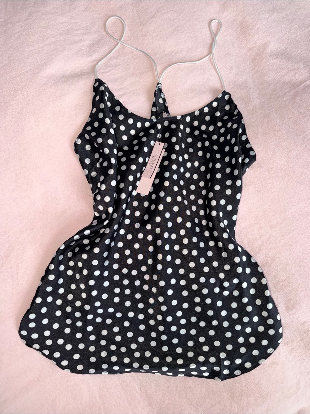 Victoria’s Secret Black Polka Dot Racerback Cami Tank